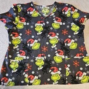 Dr. Seuss Grinch Scrub Top